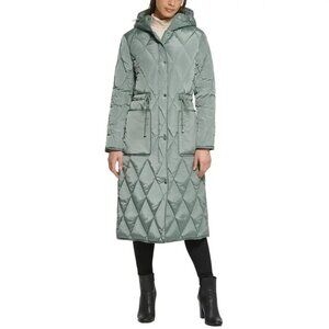Kenneth Cole Quilted Stadium Length Puffer Jacket Size Large